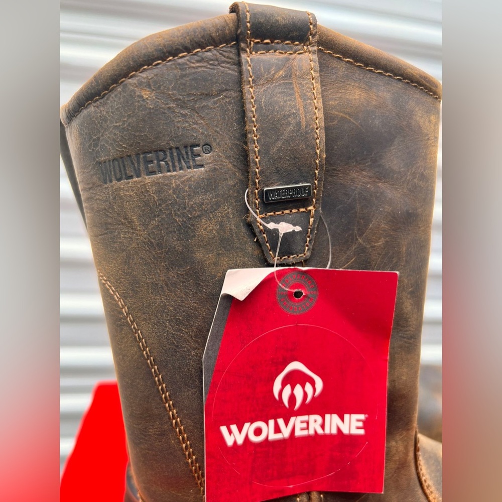 Wolverine Work Boots Brek Wellington Steel Toe WP Slip Resistant Men’s 11.5 Wide - Picture 5 of 8